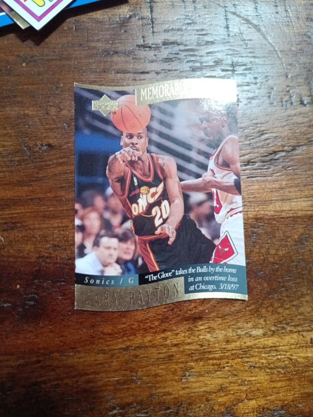 GARY PAYTON  1997-98 UPPER DECK UD MEMORABLE MOMENTS